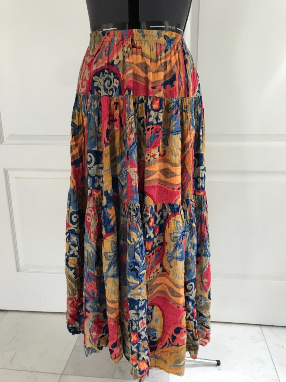 Vintage Howard Wolf Broomstick Colorful Y2K Maxi Skirt, No size tag (S/M?)
